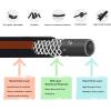 imageGiraffe Tools Garden Hose 100ft x 58quot Custom Length Heavy Duty No Kink Flexible Rubber Garden Hose Leakproof Water Hose with Male to Female Fittings 600 Burst PSI5FT Female to Female