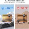 imageGiraffe Tools Garden Hose 10FT 58quot Lightweight Lay Flat Water Hose Custom Length Flexible Leakproof Hybrid Hose Pipe with Male to Female FittingGrey and Orange