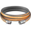 imageGiraffe Tools Garden Hose 10FT 58quot Lightweight Lay Flat Water Hose Custom Length Flexible Leakproof Hybrid Hose Pipe with Male to Female FittingGrey and Orange
