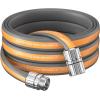 imageGiraffe Tools Garden Hose 10FT 58quot Lightweight Lay Flat Water Hose Custom Length Flexible Leakproof Hybrid Hose Pipe with Male to Female FittingGrey and Orange