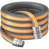imageGiraffe Tools Garden Hose 10FT 58quot Lightweight Lay Flat Water Hose Custom Length Flexible Leakproof Hybrid Hose Pipe with Male to Female FittingGrey and Orange