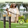 imageGiraffe Tools Garden Hose 75FT 12 Lightweight Flexible Water Hoses Burst 600 psi with 9 Spray Function Nozzle Heavy Duty Hose25FT