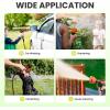 imageGiraffe Tools Garden Hose 75FT 12 Lightweight Flexible Water Hoses Burst 600 psi with 9 Spray Function Nozzle Heavy Duty Hose75FT