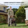 imageGiraffe Tools Garden Hose Reel Cart with Wheels Heavy Duty Metal Water Hose Reel Cart 200 ft of 12 Capacity Mobile Hose Reel Cart for Outside