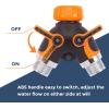 imageGiraffe Tools Garden Hose Splitter 2 Way Heavy Duty 34quot GHT Y Connector for Outdoor Faucet Spigot Brass Fitting Separate Shut Off Valve Single PackSingle Pack