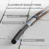 imageGiraffe Tools Hybrid Garden Hose 75ft x 58quot Male and Female Fittings with Shut off Valve Flexible Heavy Duty Leakproof Lightweight Water Hose100FT