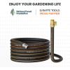imageGiraffe Tools Hybrid Garden Hose 75ft x 58quot Male and Female Fittings with Shut off Valve Flexible Heavy Duty Leakproof Lightweight Water Hose100FT