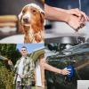 imageGiraffe Tools Hybrid Garden Hose 75ft x 58quot Male and Female Fittings with Shut off Valve Flexible Heavy Duty Leakproof Lightweight Water Hose25FT