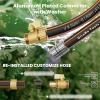 imageGiraffe Tools Hybrid Garden Hose 75ft x 58quot Male and Female Fittings with Shut off Valve Flexible Heavy Duty Leakproof Lightweight Water Hose25FT
