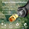 imageGiraffe Tools Hybrid Garden Hose 75ft x 58quot Male and Female Fittings with Shut off Valve Flexible Heavy Duty Leakproof Lightweight Water Hose25FT