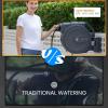 imageGiraffe Tools Metal Retractable Hose Reel 130 FT Wall Mounted Heavy Duty Hose Reel with 9 Pattern Nozzle 180 Deg Swivel Metal Bracket Any Length Lock 12 130FT PRO Dark GreyDark Grey