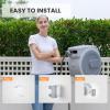 imageGiraffe Tools Metal Retractable Hose Reel 130 FT Wall Mounted Heavy Duty Hose Reel with 9 Pattern Nozzle 180 Deg Swivel Metal Bracket Any Length Lock 12 130FT PRO Dark GreyLight Grey