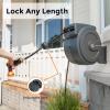 imageGiraffe Tools Retractable Garden Hose Reel 12 Inch x 130 ft Super Heavy Duty Any Length Lock Slow Return System Wall Mounted and 180 Deg Swivel BracketDark Grey