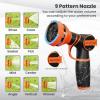 imageGiraffe Tools Retractable Hose Reel 12quot x 65 ft Heavy Duty Water Hose Reel Swivel Bracket Any Length Lock with 9Function Sprayer Nozzle65FT