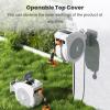 imageGiraffe Tools Retractable Hose Reel 12quot x 65 ft Heavy Duty Water Hose Reel Swivel Bracket Any Length Lock with 9Function Sprayer Nozzle65FT