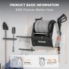 imageGiraffe Tools Wall Mounted Pressure Washer Plus with Upgraded 1800W Motor Max 2900 PSI 22 GPM Electric Power Washer with 100ft Retractable Pressure Hose for Car Automatic Rewind Any Length LockLight Silver