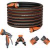 imageGiraffe Tools 100FT Garden Hose 58 Set with 10Pattern Spray Nozzle Quick Connects ampamp Ground Spinkler for Garden Greenhouse Flower Bed Garden Water Hose100FT Kit2