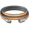 imageGiraffe Tools Garden Hose 10FT 58quot Lightweight Lay Flat Water Hose Custom Length Flexible Leakproof Hybrid Hose Pipe with Male to Female FittingGrey and Orange