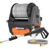 imageGiraffe Tools Grandfalls Pressure Washer Max 2900 PSI 22 GPM Electric Wall Mounted Power Washer with 100ft Retractable Hose Foam Cannon 4Nozzles for CarDrivewaysPatios