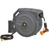 imageGiraffe Tools Metal Retractable Hose Reel 130 FT Wall Mounted Heavy Duty Hose Reel with 9 Pattern Nozzle 180 Deg Swivel Metal Bracket Any Length Lock 12 130FT PRO Dark GreyDark Grey