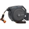 imageGiraffe Tools Retractable Garden Hose Reel 12 Inch x 130 ft Super Heavy Duty Any Length Lock Slow Return System Wall Mounted and 180 Deg Swivel BracketDark Grey