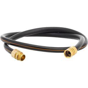 imageGiraffe Hybrid Garden Hose 58quot x 25ft Custom Length NO Kink Flexible Leakproof Hose with Male to Female Fittings 600 Burst PSIBlack and Orange