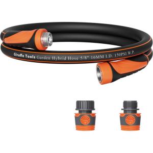 imageGiraffe Tools 100FT Garden Hose 58 Set with 10Pattern Spray Nozzle Quick Connects ampamp Ground Spinkler for Garden Greenhouse Flower Bed Garden Water Hose5FT Hose