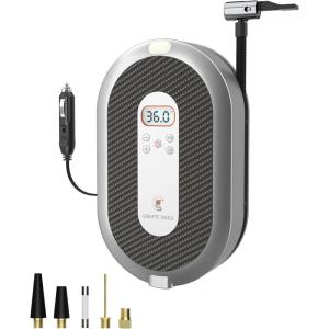 imageGiraffe Tools Car Air Pump for Tire Cigarette Lighter 12V 150PSI LED Screen Air Compressor with Auto Stop and AllInOne Storage for Cars Motorcycles Bikes and Balls Auto Rewind