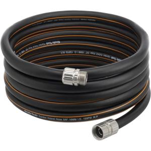 imageGiraffe Tools Garden Hose 100ft x 58quot Custom Length Heavy Duty No Kink Flexible Rubber Garden Hose Leakproof Water Hose with Male to Female Fittings 600 Burst PSI30FT