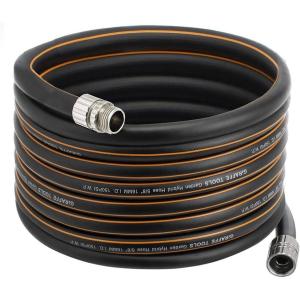 imageGiraffe Tools Garden Hose 100ft x 58quot Custom Length Heavy Duty No Kink Flexible Rubber Garden Hose Leakproof Water Hose with Male to Female Fittings 600 Burst PSI50FT