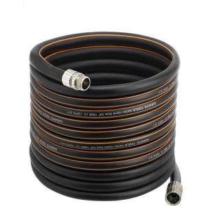 imageGiraffe Tools Garden Hose 100ft x 58quot Custom Length Heavy Duty No Kink Flexible Rubber Garden Hose Leakproof Water Hose with Male to Female Fittings 600 Burst PSI75FT