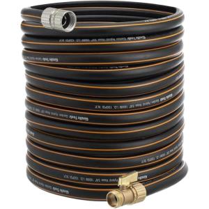 imageGiraffe Tools Hybrid Garden Hose 75ft x 58quot Male and Female Fittings with Shut off Valve Flexible Heavy Duty Leakproof Lightweight Water Hose75FT
