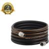 imageGiraffe Tools Garden Hose 25 ft 58quot Rubber Water Hose with Custom Length Heavy Duty No Kink Flexible Gardening Hose with Male to Female Fittings for Garden ampamp Yard