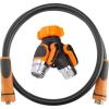 imageGiraffe 2 Way Hose Splitter ampamp Hybrid Garden Leader Hose 58quot 5ft Bundle