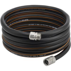 imageGiraffe Tools Garden Hose 25 ft 58quot Rubber Water Hose with Custom Length Heavy Duty No Kink Flexible Gardening Hose with Male to Female Fittings for Garden ampamp Yard