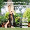 imageGiraffe Tools Garden Hose 25FT Lightweight Lay Flat Water Hose Kink Free Flexible Hose with 9 Spray Function NozzleBlack25FT