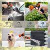 imageGiraffe Tools Garden Hose 25FT Lightweight Lay Flat Water Hose Kink Free Flexible Hose with 9 Spray Function NozzleBlack50FT