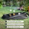 imageGiraffe Tools Garden Hose 25FT Lightweight Lay Flat Water Hose Kink Free Flexible Hose with 9 Spray Function NozzleBlack50FT
