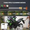 imageGiraffe Tools Grandfalls Wall Mount Pressure Washer Plus Max 2900PSI 22 GPM Electric Power Washer with 100ft Pressure Hose for CarPatios Automatic Rewind Dark SilverPlus 100ft pressure hoses