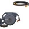 imageGiraffe Tools Leader Hose 10ft x 58quot Short Water Hose Heavy Duty for Hose Reel with Double Female Fittings and AW40 Retractable Hose Reel 58quot x 90 ft Wall Mounted Heavy Duty Automatic Rewind