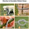 imageGirafe Tools Garden Hose 50ft x 34quot 304 Stainless Steel Metal Water Hose No Kink Garden Water Hose with 9 Pattern Spray Nozzle Flexible Lightweight Kink Free Hose for Yard Outdoor50FT 34