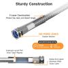 imageGirafe Tools Garden Hose 50ft x 34quot 304 Stainless Steel Metal Water Hose No Kink Garden Water Hose with 9 Pattern Spray Nozzle Flexible Lightweight Kink Free Hose for Yard Outdoor100FT 34