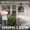 imageGiraffe Tools Grandfalls Pressure Washer G30B Max 2900 PSI 22 GPM Electric Wall Mounted Pressure Washer with 100ft Black Pressure Hoses Foam Cannon 4Nozzles for CarDriveways Dark SilverPressure Washer 135